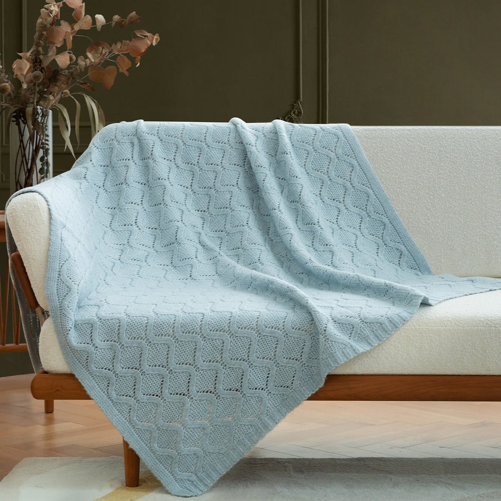 Amélie Home Spring Throw Blanket Chunky Soft Fluffy Knit Throw Blankets  Textured Mulberry Throw Blanket with Handmade Tassels Woven Luxury  Farmhouse